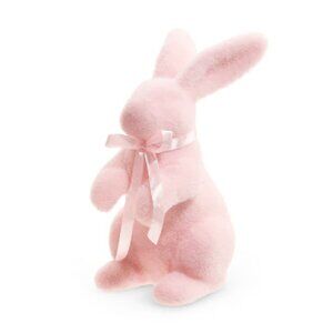Pastel Pink Flocked Bunny